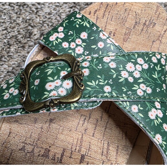 Alegría Sierra Green Acres Sandal Size 40 US 9.5 Clogs Straps Floral Boho - Picture 9 of 10